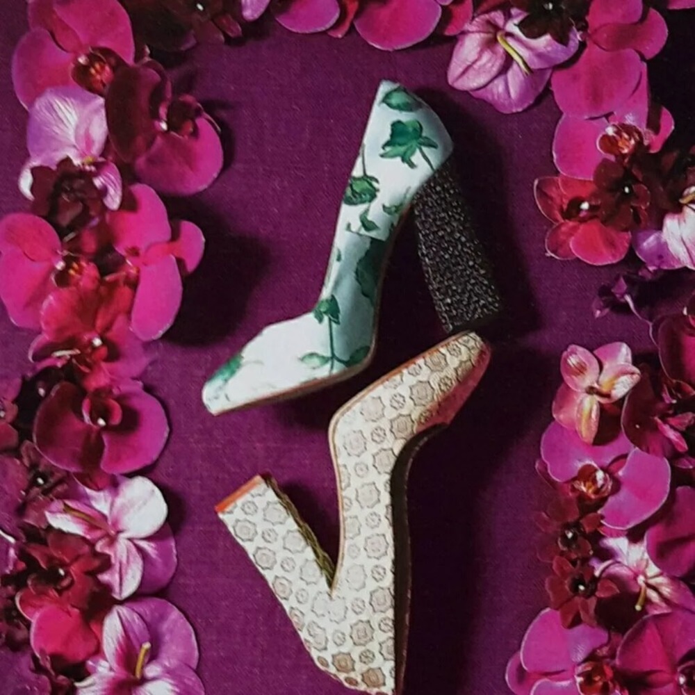 Anthropologie Floral and Patterned Heels Sz 8